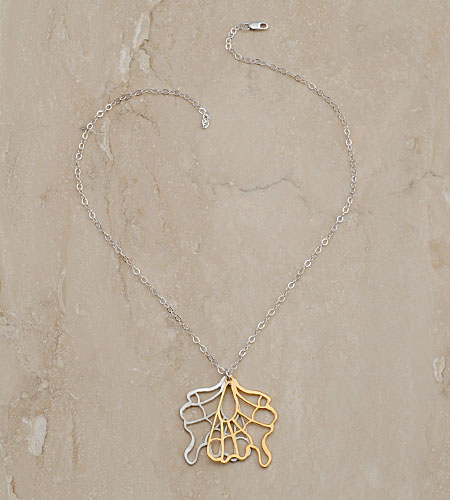 eco friendly Butterfly Pendant Necklace, Reclaimed Sterling Silver, Gold Vermeil