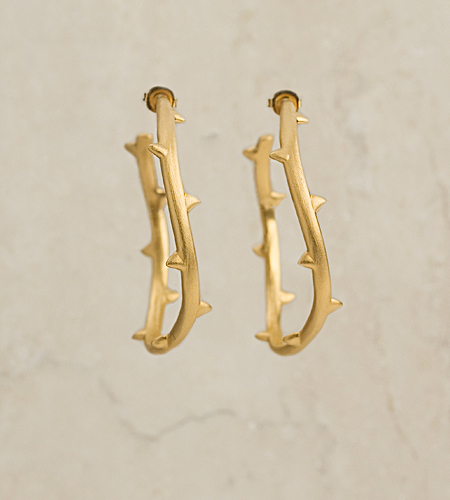 eco friendly Little Vine Hoops in Gold, Reclaimed Sterling Silver, Gold Vermeil