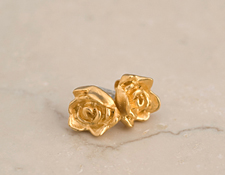  Little Rose Studs in Gold  Jewelry