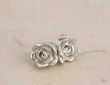  Little Rose Studs in Silver  Julia Failey jewelry