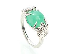 Chrysoprase Leaf Ring Julia Failey jewelry