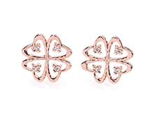Fortuna Post Earrings in Rose Gold Jewelry