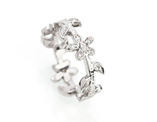 Flower Ring in Silver Julia Failey jewelry