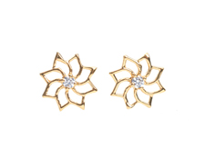Wildflower Post Earrings in Gold Julia Failey Jewelry