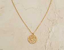Little Lotus Flower Pendant in Gold Julia Failey Jewelry