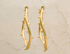 Vine Hoops in Gold jewelry