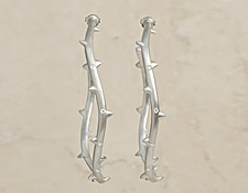 Gemstone Vine Hoops in Silver Jewelry