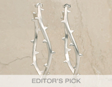 Vine Hoops in Silver Julia Failey jewelry