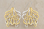 Butterfly Earrings, Reclaimed Sterling Silver, Gold Vermeil Julia Failey jewlery