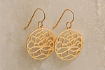 Julia Failey Eco Friendly Little Lotus Earrings in Gold, Reclaimed Sterling Silver, Gold Vermeil jewlery