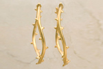 Julia Failey Eco Friendly Vine Hoops in Gold, Reclaimed Sterling Silver, Gold Vermeil jewlery