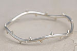 Julia Failey Eco Friendly Gemstone Vine Bangle in Silver, Gemstones, Reclaimed Sterling Silver jewlery