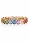 Rainbow Sapphire Eternity Band